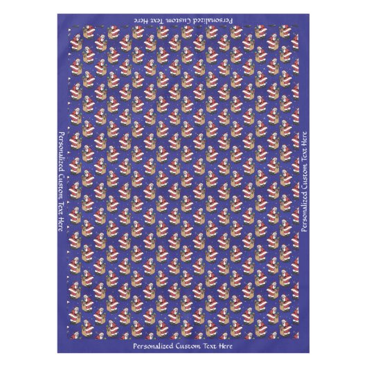 Retro  kerstfeestdag tafelkleed (Voorkant)