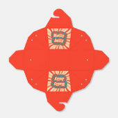 Retro kerstFeestdagen Holly Jolly Typografie Bedankdoosjes (Uitgevouwen)