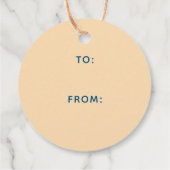 Retro kerstFeestdagen Holly Jolly Typografie Bedankjes Labels (Achterkant)