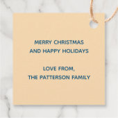 Retro kerstFeestdagen Holly Jolly Typografie Bedankjes Labels (Achterkant)