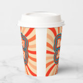 Retro kerstFeestdagen Holly Jolly Typografie Papieren Bekers (Links)