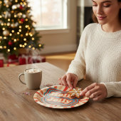 Retro kerstFeestdagen Holly Jolly Typografie Papieren Bordje