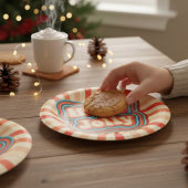 Retro kerstFeestdagen Holly Jolly Typografie Papieren Bordje