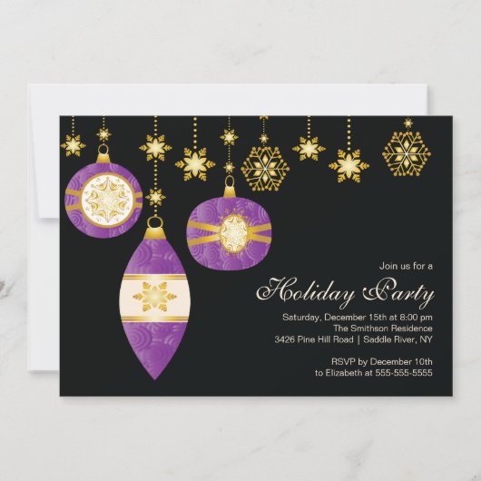 Retro kerstfeestdagen uitnodiging (Voorkant)