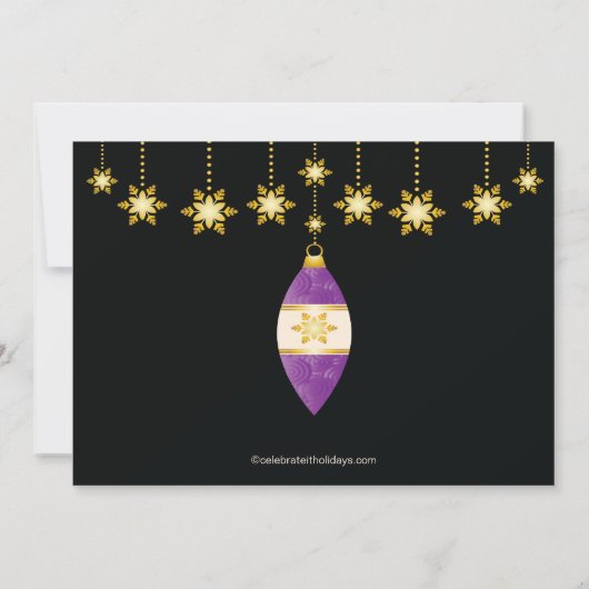 Retro kerstfeestdagen uitnodiging (Achterkant)