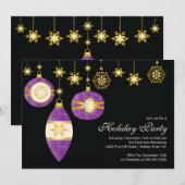 Retro kerstfeestdagen uitnodiging (Voorkant / Achterkant)