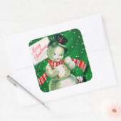 retro-kerstfeestelijke sticker (Envelop)