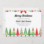 Retro-kerstfeestuitnodiging Kaart (Voorkant)