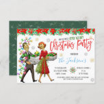 Retro-kerstfeestuitnodiging Kaart<br><div class="desc">Fun Retro Vintage Kerstfeest Uitnodiging! Gebruik deze feestelijke feestelijke feestelijke feestelijke feestelijke uitnodiging voor uw feestelijke feestdag!</div>