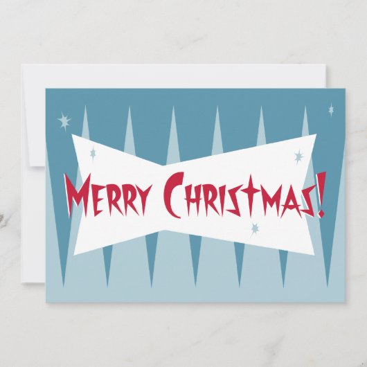 Retro-kerstfeestuitnodiging Kaart (Voorkant)