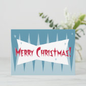 Retro-kerstfeestuitnodiging Kaart (Staand voorkant)