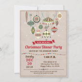 Retro kerstfeestversiering vintage kaart (Voorkant)