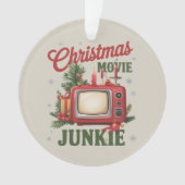 Retro Kerstfilm Junkie Family Party Kerstmis Ornament (voorkant)