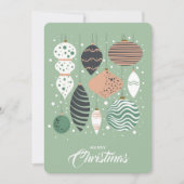 Retro kerstflat feestdagenkaart (Voorkant)