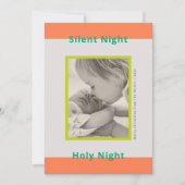 Retro kerstfoto begroeting pasgeborene feestdagenkaart (Voorkant)