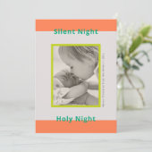 Retro kerstfoto begroeting pasgeborene feestdagenkaart (Staand voorkant)