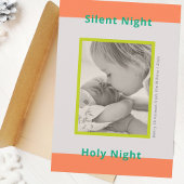 Retro kerstfoto begroeting pasgeborene feestdagenkaart