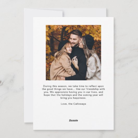 Retro Kerstfotofeestdag Kaart (Achterkant)