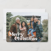 Retro  kerstfotokaart feestdagenkaart (Voorkant)