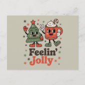 Retro Kerstgevoel Joekel Oud Vakantiegevoel Feestdagenkaart (Voorkant)