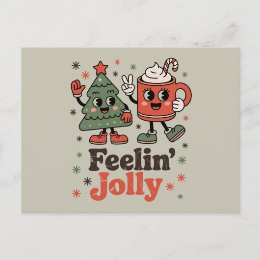 Retro Kerstgevoel Joekel Oud Vakantiegevoel Feestdagenkaart (Voorkant)