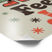 Retro kerstgevoel vrolijk vakantie foto afdruk (Hoek)