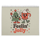 Retro kerstgevoel vrolijk  vakantie kalender (Hoes)