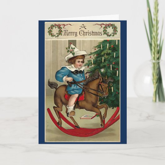 Retro Kerstgroet op maat Kaart (Voorkant)