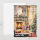  Retro Kersthaard Vakantie Kaart (Voorkant / Achterkant)