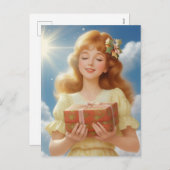 Retro kerstillustratie feestdagenkaart (Voorkant / Achterkant)