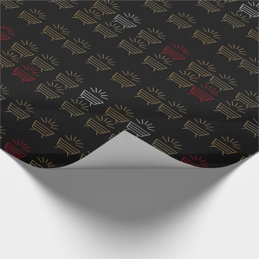 Retro-kerstinpakpapier Cadeaupapier (Hoek)