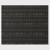 Retro-kerstinpakpapier Cadeaupapier (Vlak)