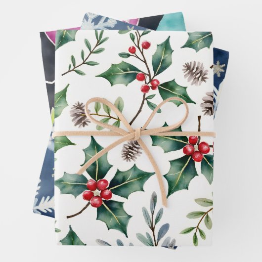 retro kerstinpakpapier inpakpapier vel (In situ)