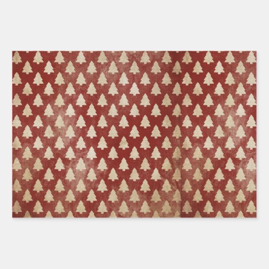  retro kerstinpakpapier inpakpapier vel (Voorkant 3)