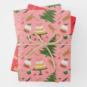 retro kerstinpakpapier inpakpapier vel (In situ)