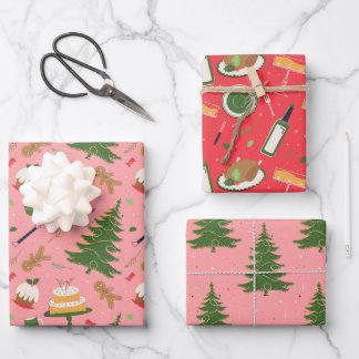 retro kerstinpakpapier inpakpapier vel