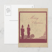 Retro kerstkaart5 feestdagenkaart (Voorkant / Achterkant)