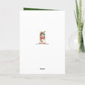 retro kerstkaart aanpasbaar feestdagen kaart (Achterkant)