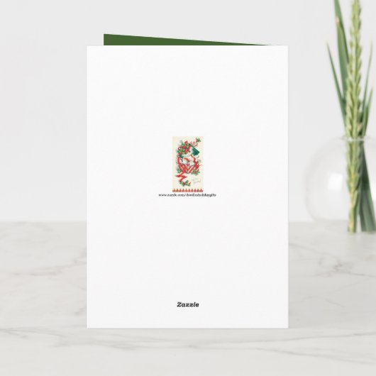  retro kerstkaart aanpasbaar feestdagen kaart (Achterkant)