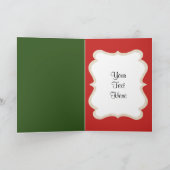 retro kerstkaart aanpasbaar feestdagen kaart (Binnen)