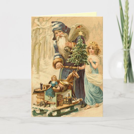 Retro-kerstkaart Feestdagen Kaart (Voorkant)