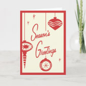 Retro-kerstkaart Feestdagen Kaart (Voorkant)