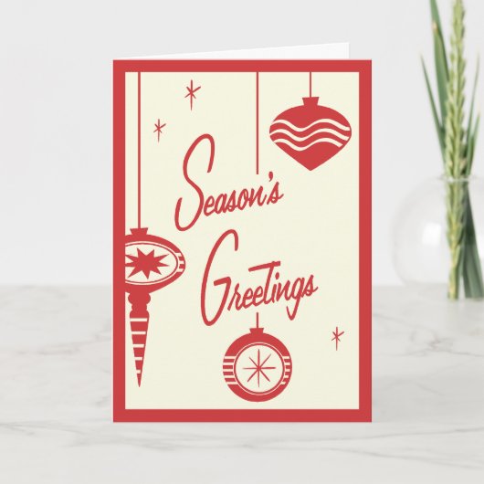 Retro-kerstkaart Feestdagen Kaart (Voorkant)