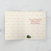 Retro kerstkaart feestdagen kaart (Binnen)