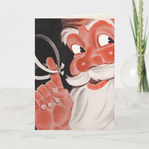 Retro kerstkaart feestdagen kaart