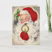 Retro kerstkaart feestdagen kaart (Voorkant)