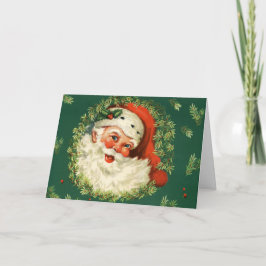 Retro kerstkaart feestdagen kaart