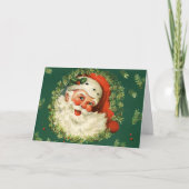 Retro kerstkaart feestdagen kaart (Voorkant)