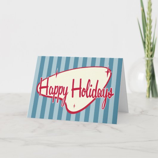 Retro-kerstkaart Feestdagen Kaart (Voorkant)