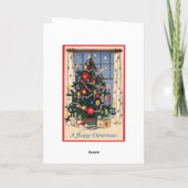 Retro-kerstkaart Feestdagen Kaart (Achterkant)